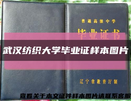 武汉纺织大学毕业证样本图片缩略图