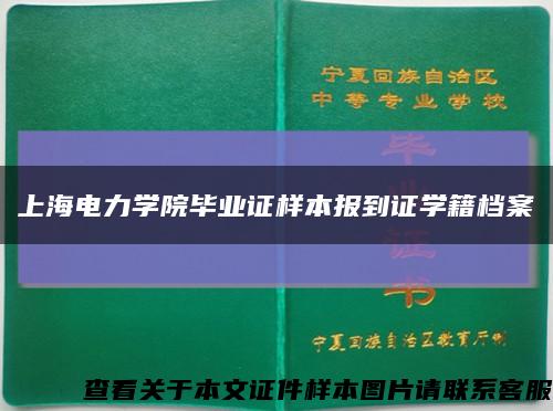 上海电力学院毕业证样本报到证学籍档案缩略图
