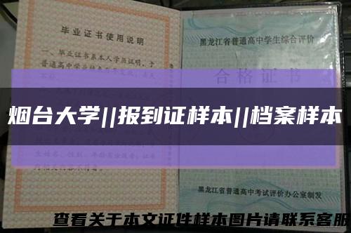 烟台大学||报到证样本||档案样本缩略图