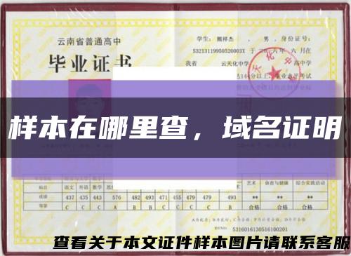 样本在哪里查，域名证明缩略图