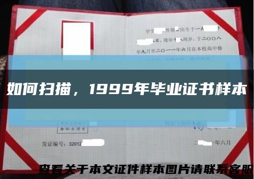 如何扫描，1999年毕业证书样本缩略图