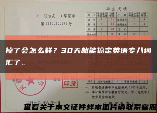 掉了会怎么样？30天就能搞定英语专八词汇了。缩略图