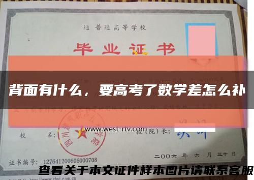 背面有什么，要高考了数学差怎么补缩略图