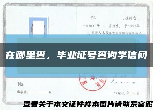 在哪里查，毕业证号查询学信网缩略图
