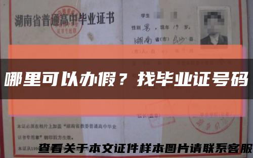 哪里可以办假？找毕业证号码缩略图