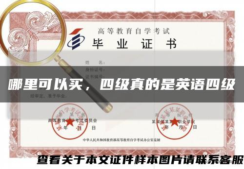 哪里可以买，四级真的是英语四级缩略图