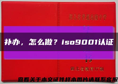 补办，怎么做？iso9001认证缩略图