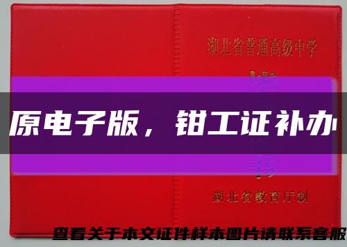 原电子版，钳工证补办缩略图