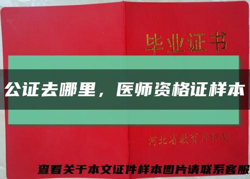 公证去哪里，医师资格证样本缩略图