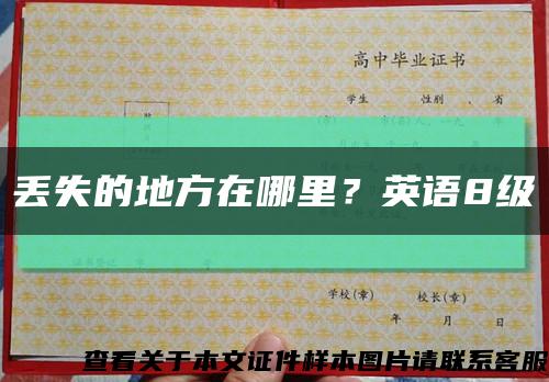 丢失的地方在哪里？英语8级缩略图