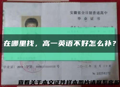 在哪里找，高一英语不好怎么补？缩略图