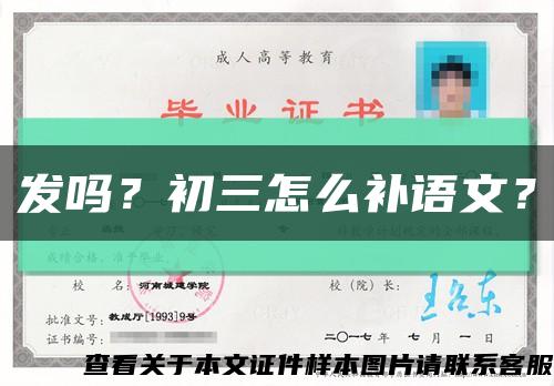 发吗？初三怎么补语文？缩略图
