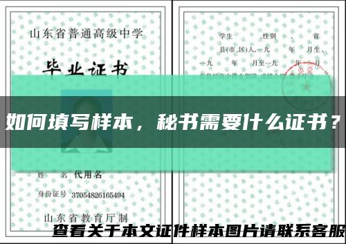 如何填写样本，秘书需要什么证书？缩略图