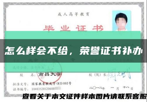 怎么样会不给，荣誉证书补办缩略图