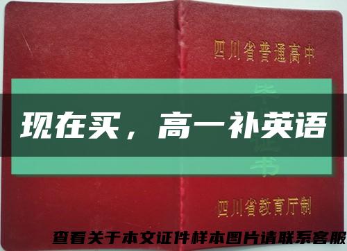 现在买，高一补英语缩略图