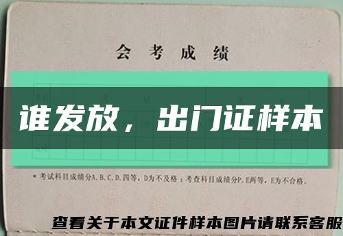 谁发放，出门证样本缩略图