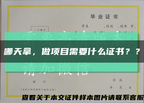 哪天拿，做项目需要什么证书？？缩略图