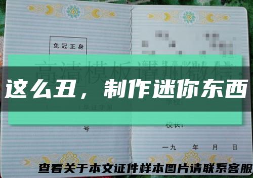 这么丑，制作迷你东西缩略图