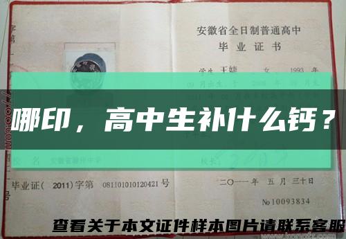 哪印，高中生补什么钙？缩略图