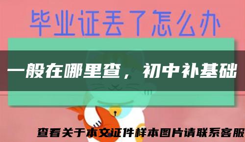 一般在哪里查，初中补基础缩略图