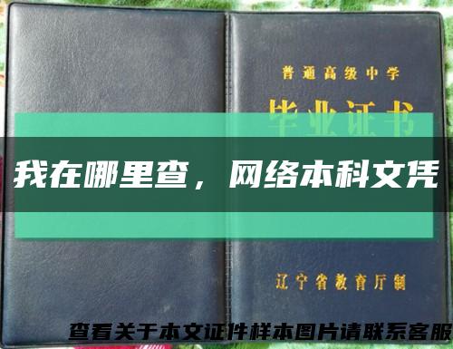 我在哪里查，网络本科文凭缩略图
