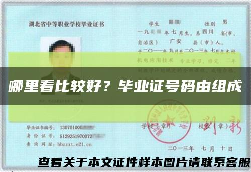 哪里看比较好？毕业证号码由组成缩略图