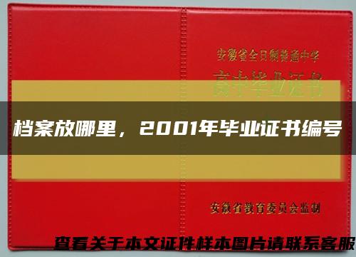 档案放哪里，2001年毕业证书编号缩略图