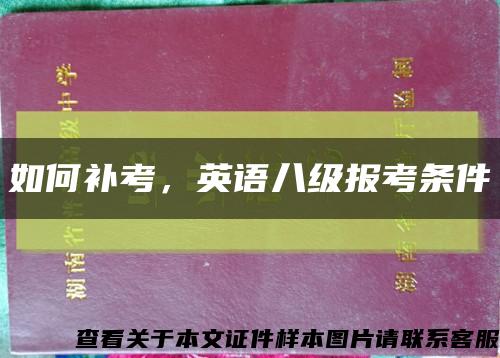 如何补考，英语八级报考条件缩略图