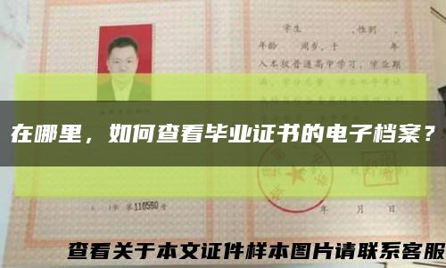 在哪里，如何查看毕业证书的电子档案？缩略图