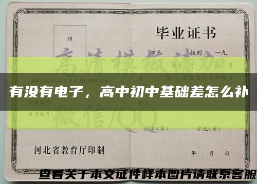 有没有电子，高中初中基础差怎么补缩略图