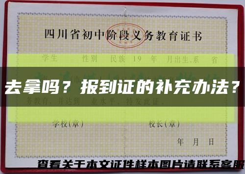 去拿吗？报到证的补充办法？缩略图