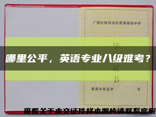 哪里公平，英语专业八级难考？缩略图