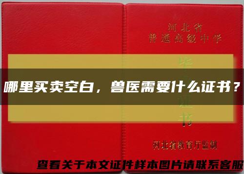 哪里买卖空白，兽医需要什么证书？缩略图