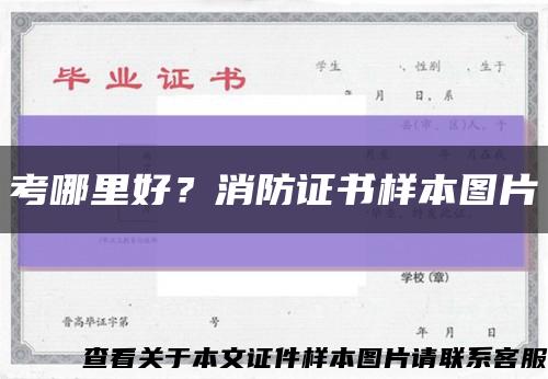 考哪里好？消防证书样本图片缩略图