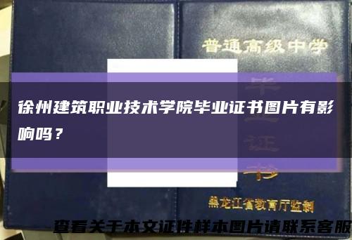 徐州建筑职业技术学院毕业证书图片有影响吗？缩略图