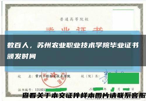 数百人，苏州农业职业技术学院毕业证书颁发时间缩略图
