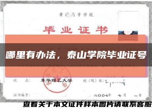 哪里有办法，泰山学院毕业证号缩略图