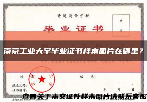 南京工业大学毕业证书样本图片在哪里？缩略图