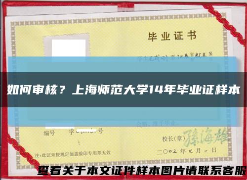 如何审核？上海师范大学14年毕业证样本缩略图
