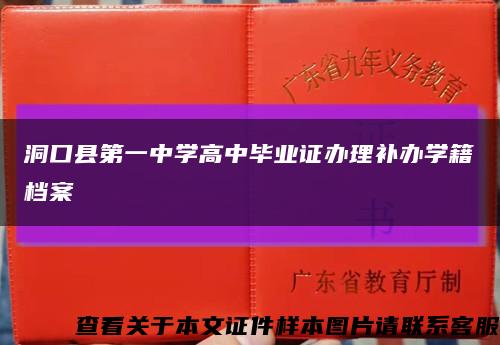 洞口县第一中学高中毕业证办理补办学籍档案缩略图