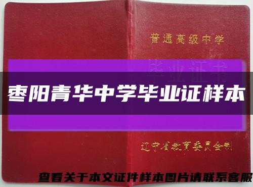 枣阳青华中学毕业证样本缩略图