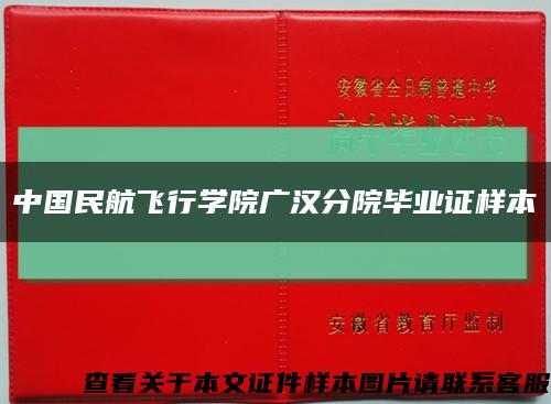 中国民航飞行学院广汉分院毕业证样本缩略图