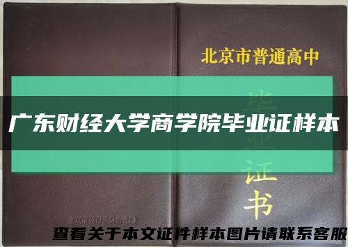广东财经大学商学院毕业证样本缩略图
