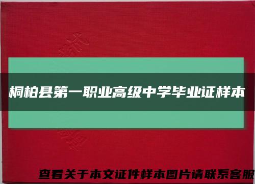 桐柏县第一职业高级中学毕业证样本缩略图