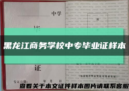 黑龙江商务学校中专毕业证样本缩略图