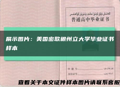 展示图片：美国密歇根州立大学毕业证书样本缩略图