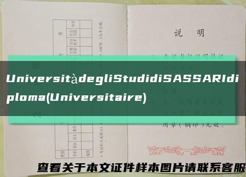 UniversitàdegliStudidiSASSARIdiploma(Universitaire)缩略图