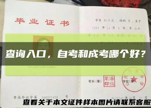 查询入口，自考和成考哪个好？缩略图