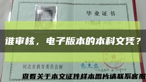 谁审核，电子版本的本科文凭？缩略图