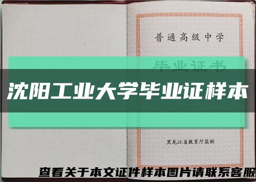 沈阳工业大学毕业证样本缩略图